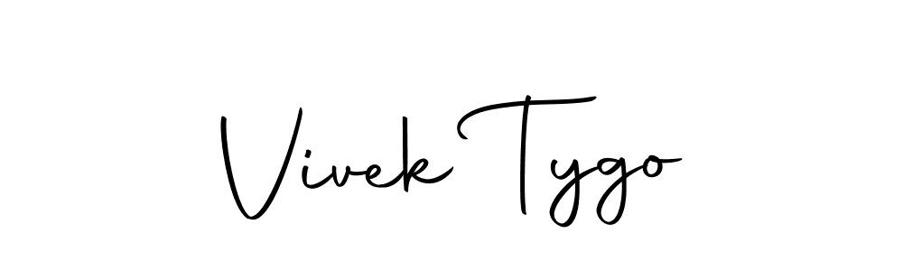 The best way (Autography-DOLnW) to make a short signature is to pick only two or three words in your name. The name Vivek Tygo include a total of six letters. For converting this name. Vivek Tygo signature style 10 images and pictures png