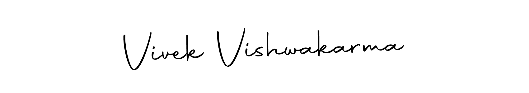 Use a signature maker to create a handwritten signature online. With this signature software, you can design (Autography-DOLnW) your own signature for name Vivek Vishwakarma. Vivek Vishwakarma signature style 10 images and pictures png