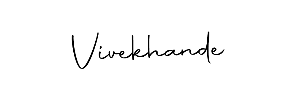 Design your own signature with our free online signature maker. With this signature software, you can create a handwritten (Autography-DOLnW) signature for name Vivekhande. Vivekhande signature style 10 images and pictures png