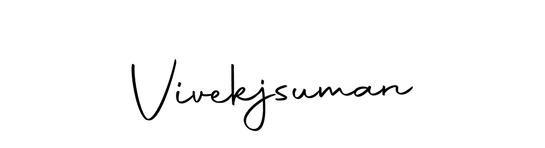 Create a beautiful signature design for name Vivekjsuman. With this signature (Autography-DOLnW) fonts, you can make a handwritten signature for free. Vivekjsuman signature style 10 images and pictures png