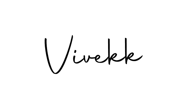 You can use this online signature creator to create a handwritten signature for the name Vivekk. This is the best online autograph maker. Vivekk signature style 10 images and pictures png