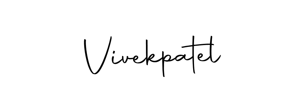 Create a beautiful signature design for name Vivekpatel. With this signature (Autography-DOLnW) fonts, you can make a handwritten signature for free. Vivekpatel signature style 10 images and pictures png