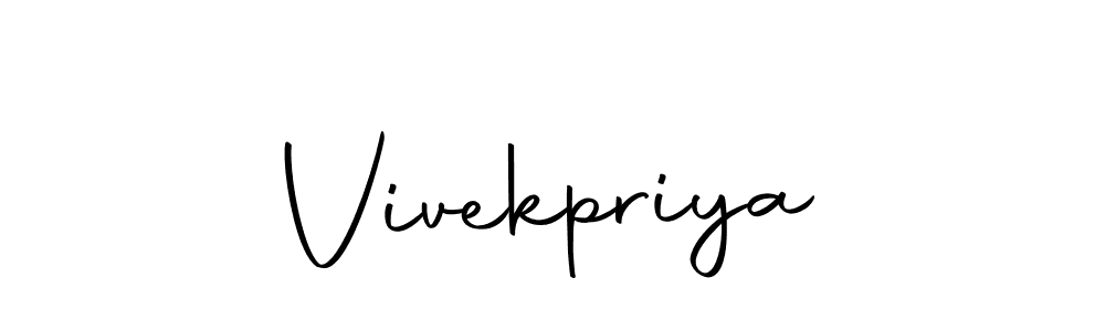 How to make Vivekpriya signature? Autography-DOLnW is a professional autograph style. Create handwritten signature for Vivekpriya name. Vivekpriya signature style 10 images and pictures png