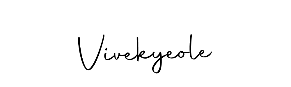 Make a beautiful signature design for name Vivekyeole. With this signature (Autography-DOLnW) style, you can create a handwritten signature for free. Vivekyeole signature style 10 images and pictures png