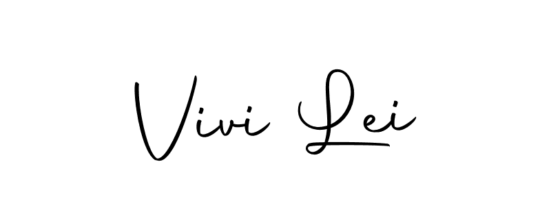 How to make Vivi Lei name signature. Use Autography-DOLnW style for creating short signs online. This is the latest handwritten sign. Vivi Lei signature style 10 images and pictures png
