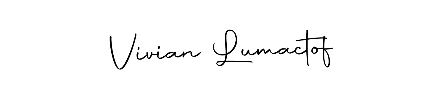 Design your own signature with our free online signature maker. With this signature software, you can create a handwritten (Autography-DOLnW) signature for name Vivian Lumactof. Vivian Lumactof signature style 10 images and pictures png