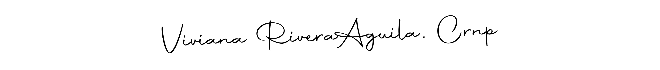 The best way (Autography-DOLnW) to make a short signature is to pick only two or three words in your name. The name Viviana Rivera  Aguila, Crnp include a total of six letters. For converting this name. Viviana Rivera  Aguila, Crnp signature style 10 images and pictures png