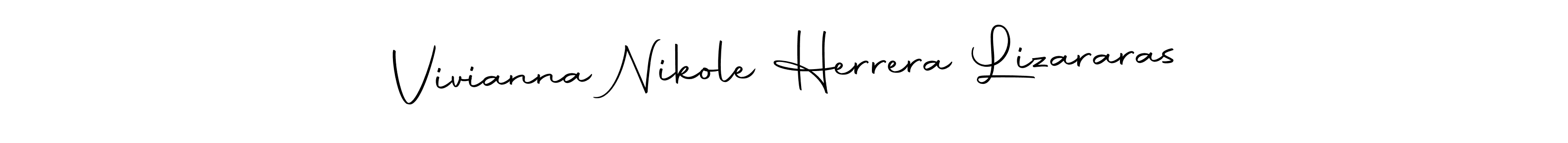 Use a signature maker to create a handwritten signature online. With this signature software, you can design (Autography-DOLnW) your own signature for name Vivianna Nikole Herrera Lizararas. Vivianna Nikole Herrera Lizararas signature style 10 images and pictures png