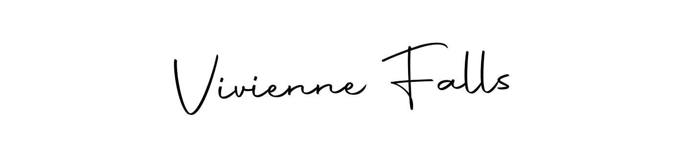 How to make Vivienne Falls name signature. Use Autography-DOLnW style for creating short signs online. This is the latest handwritten sign. Vivienne Falls signature style 10 images and pictures png