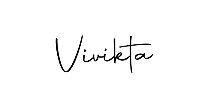 How to make Vivikta name signature. Use Autography-DOLnW style for creating short signs online. This is the latest handwritten sign. Vivikta signature style 10 images and pictures png