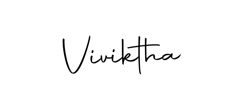 Design your own signature with our free online signature maker. With this signature software, you can create a handwritten (Autography-DOLnW) signature for name Viviktha. Viviktha signature style 10 images and pictures png