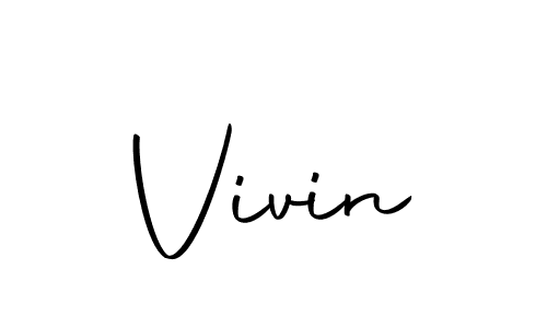 Design your own signature with our free online signature maker. With this signature software, you can create a handwritten (Autography-DOLnW) signature for name Vivin. Vivin signature style 10 images and pictures png