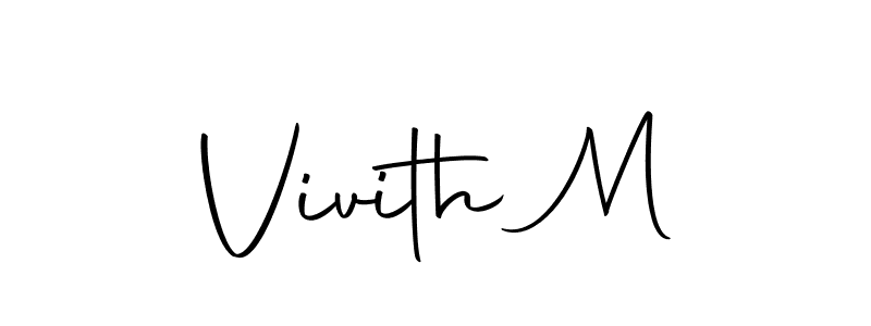 Design your own signature with our free online signature maker. With this signature software, you can create a handwritten (Autography-DOLnW) signature for name Vivith M. Vivith M signature style 10 images and pictures png