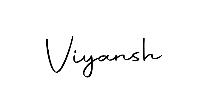 Use a signature maker to create a handwritten signature online. With this signature software, you can design (Autography-DOLnW) your own signature for name Viyansh. Viyansh signature style 10 images and pictures png