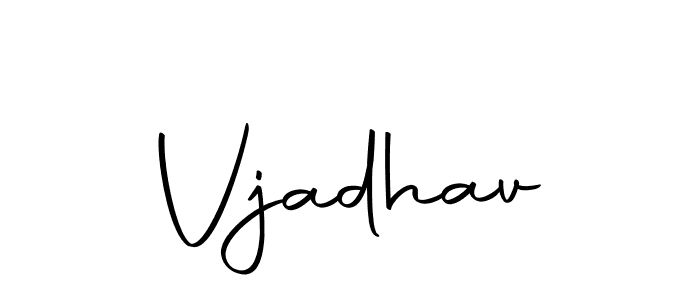 Create a beautiful signature design for name Vjadhav. With this signature (Autography-DOLnW) fonts, you can make a handwritten signature for free. Vjadhav signature style 10 images and pictures png