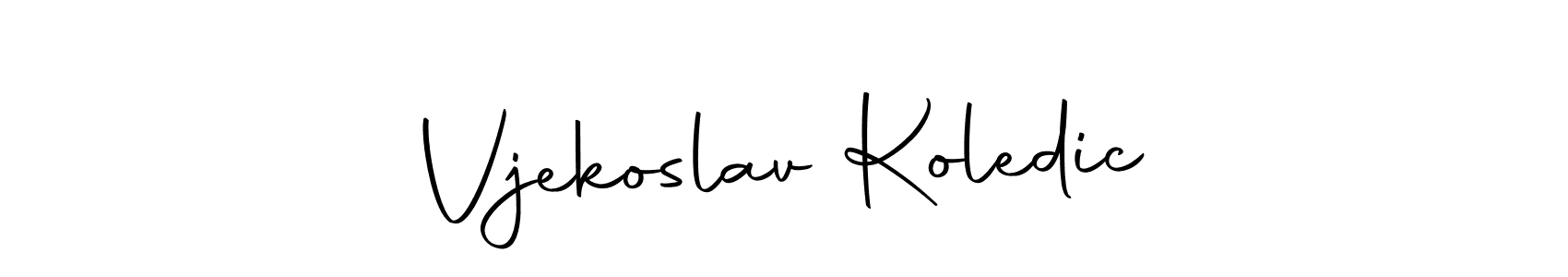 You can use this online signature creator to create a handwritten signature for the name Vjekoslav Koledic. This is the best online autograph maker. Vjekoslav Koledic signature style 10 images and pictures png