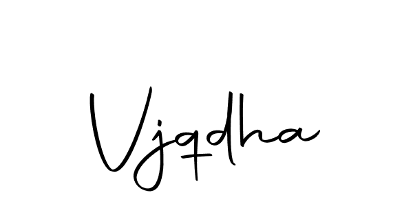 Create a beautiful signature design for name Vjqdha. With this signature (Autography-DOLnW) fonts, you can make a handwritten signature for free. Vjqdha signature style 10 images and pictures png