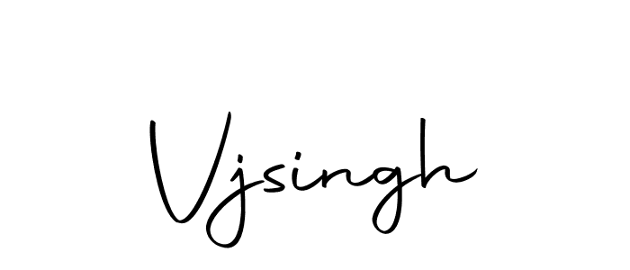 Create a beautiful signature design for name Vjsingh. With this signature (Autography-DOLnW) fonts, you can make a handwritten signature for free. Vjsingh signature style 10 images and pictures png