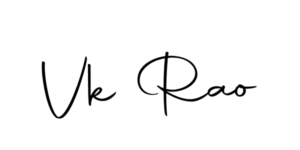 Create a beautiful signature design for name Vk Rao. With this signature (Autography-DOLnW) fonts, you can make a handwritten signature for free. Vk Rao signature style 10 images and pictures png