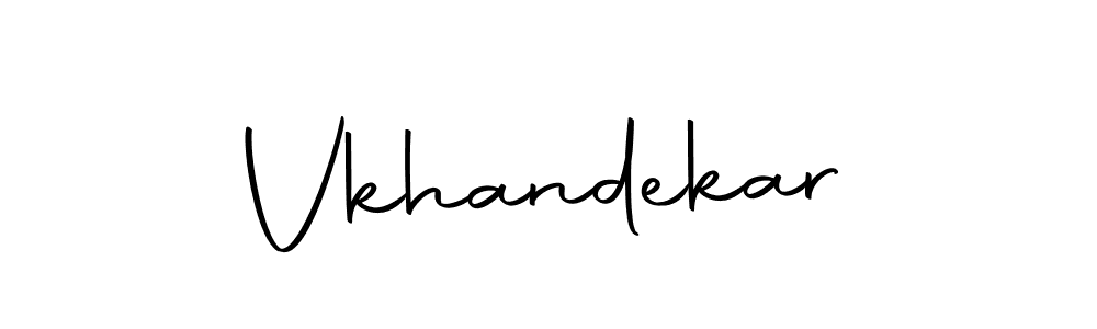 Create a beautiful signature design for name Vkhandekar. With this signature (Autography-DOLnW) fonts, you can make a handwritten signature for free. Vkhandekar signature style 10 images and pictures png
