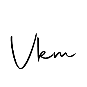 Design your own signature with our free online signature maker. With this signature software, you can create a handwritten (Autography-DOLnW) signature for name Vkm. Vkm signature style 10 images and pictures png