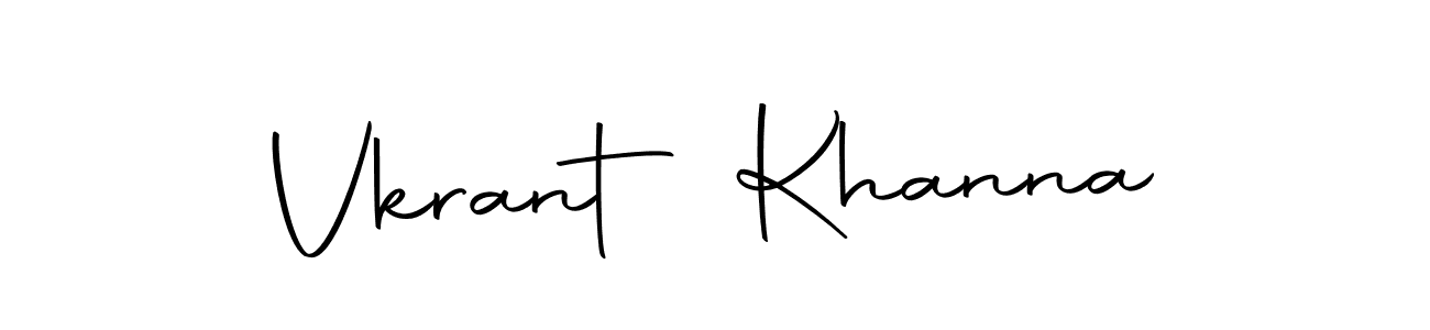 Make a beautiful signature design for name Vkrant Khanna. Use this online signature maker to create a handwritten signature for free. Vkrant Khanna signature style 10 images and pictures png