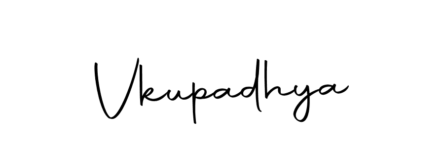 Design your own signature with our free online signature maker. With this signature software, you can create a handwritten (Autography-DOLnW) signature for name Vkupadhya. Vkupadhya signature style 10 images and pictures png