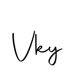 Create a beautiful signature design for name Vky. With this signature (Autography-DOLnW) fonts, you can make a handwritten signature for free. Vky signature style 10 images and pictures png