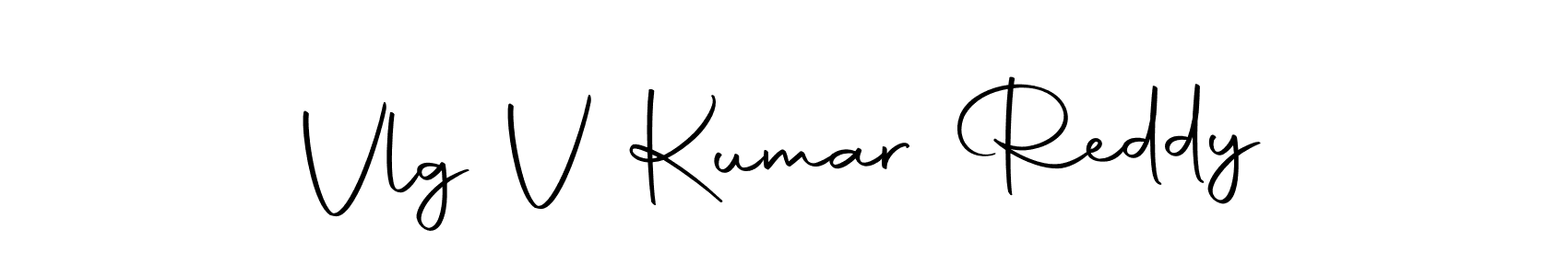 Create a beautiful signature design for name Vlg V Kumar Reddy. With this signature (Autography-DOLnW) fonts, you can make a handwritten signature for free. Vlg V Kumar Reddy signature style 10 images and pictures png