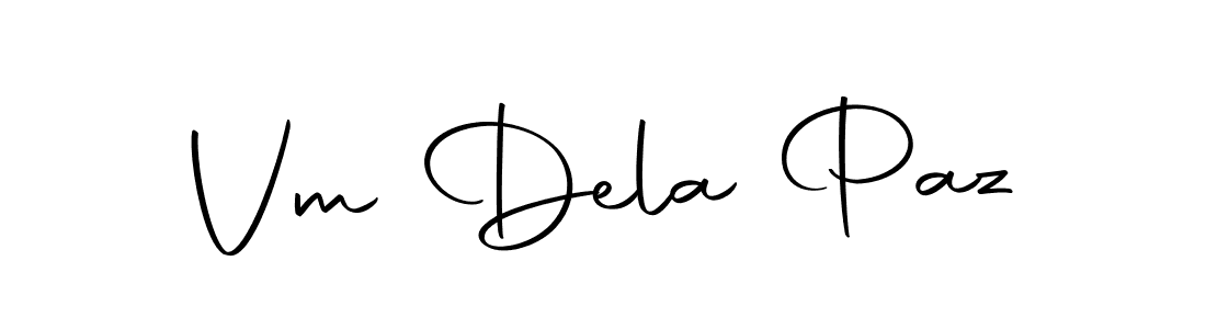 Design your own signature with our free online signature maker. With this signature software, you can create a handwritten (Autography-DOLnW) signature for name Vm Dela Paz. Vm Dela Paz signature style 10 images and pictures png
