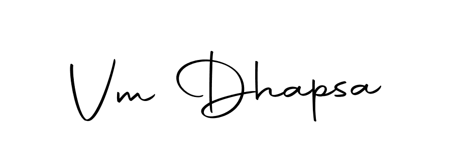 Design your own signature with our free online signature maker. With this signature software, you can create a handwritten (Autography-DOLnW) signature for name Vm Dhapsa. Vm Dhapsa signature style 10 images and pictures png