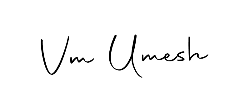 How to make Vm Umesh name signature. Use Autography-DOLnW style for creating short signs online. This is the latest handwritten sign. Vm Umesh signature style 10 images and pictures png