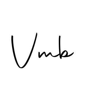 Create a beautiful signature design for name Vmb. With this signature (Autography-DOLnW) fonts, you can make a handwritten signature for free. Vmb signature style 10 images and pictures png