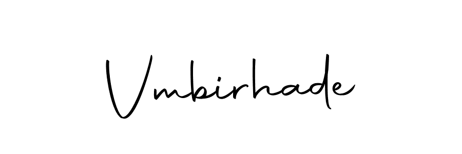 How to make Vmbirhade name signature. Use Autography-DOLnW style for creating short signs online. This is the latest handwritten sign. Vmbirhade signature style 10 images and pictures png