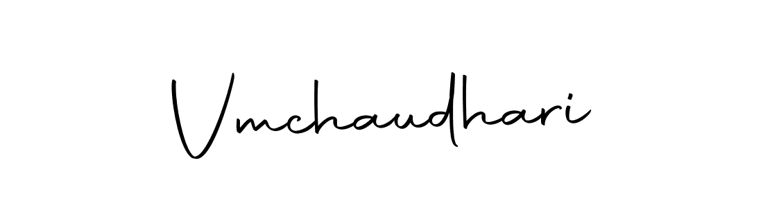 Vmchaudhari stylish signature style. Best Handwritten Sign (Autography-DOLnW) for my name. Handwritten Signature Collection Ideas for my name Vmchaudhari. Vmchaudhari signature style 10 images and pictures png