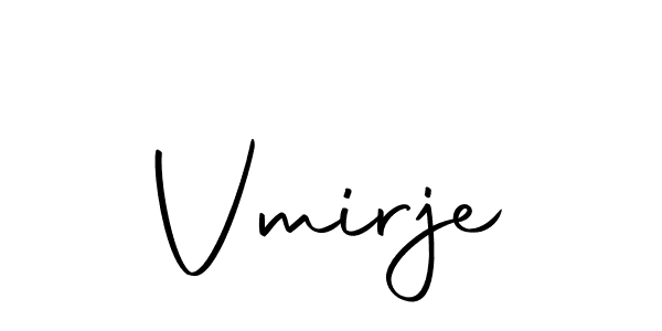 The best way (Autography-DOLnW) to make a short signature is to pick only two or three words in your name. The name Vmirje include a total of six letters. For converting this name. Vmirje signature style 10 images and pictures png
