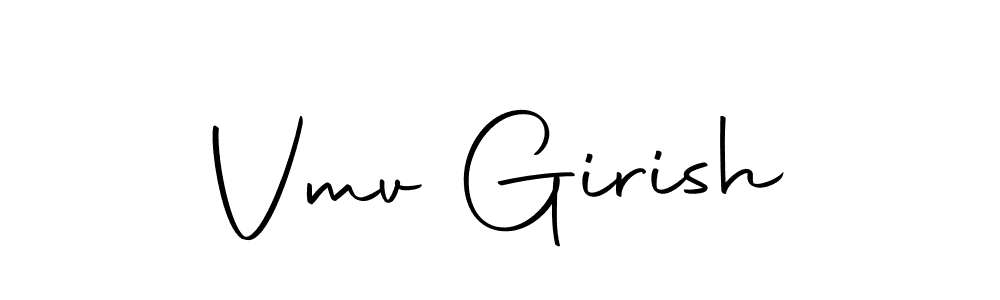 How to make Vmv Girish name signature. Use Autography-DOLnW style for creating short signs online. This is the latest handwritten sign. Vmv Girish signature style 10 images and pictures png