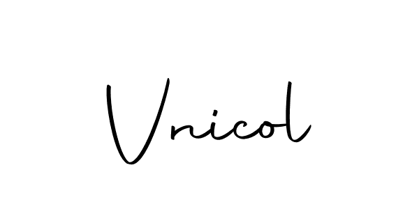 Use a signature maker to create a handwritten signature online. With this signature software, you can design (Autography-DOLnW) your own signature for name Vnicol. Vnicol signature style 10 images and pictures png