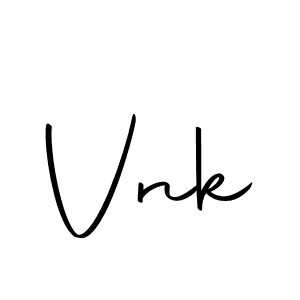 Design your own signature with our free online signature maker. With this signature software, you can create a handwritten (Autography-DOLnW) signature for name Vnk. Vnk signature style 10 images and pictures png