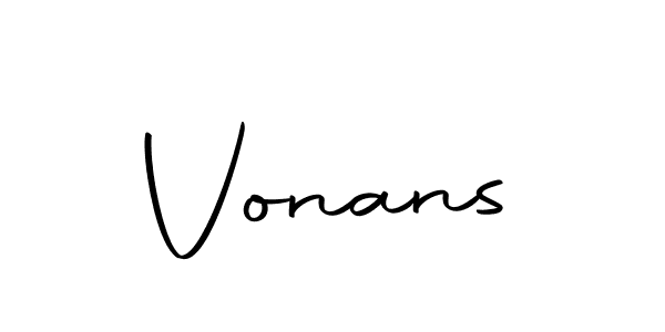 Use a signature maker to create a handwritten signature online. With this signature software, you can design (Autography-DOLnW) your own signature for name Vonans. Vonans signature style 10 images and pictures png