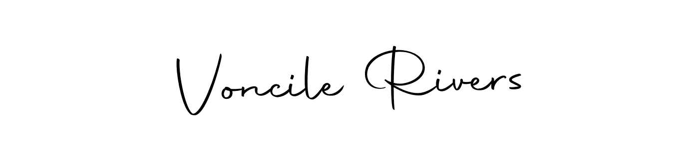 How to make Voncile Rivers name signature. Use Autography-DOLnW style for creating short signs online. This is the latest handwritten sign. Voncile Rivers signature style 10 images and pictures png