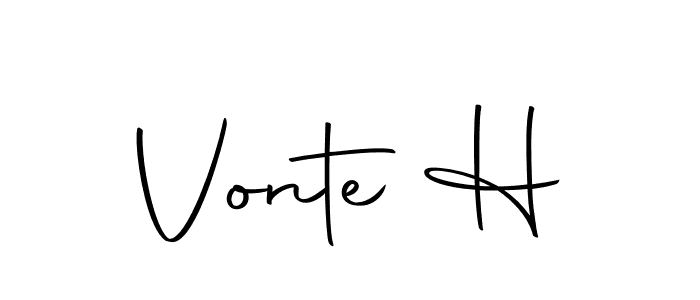 Use a signature maker to create a handwritten signature online. With this signature software, you can design (Autography-DOLnW) your own signature for name Vonte H. Vonte H signature style 10 images and pictures png