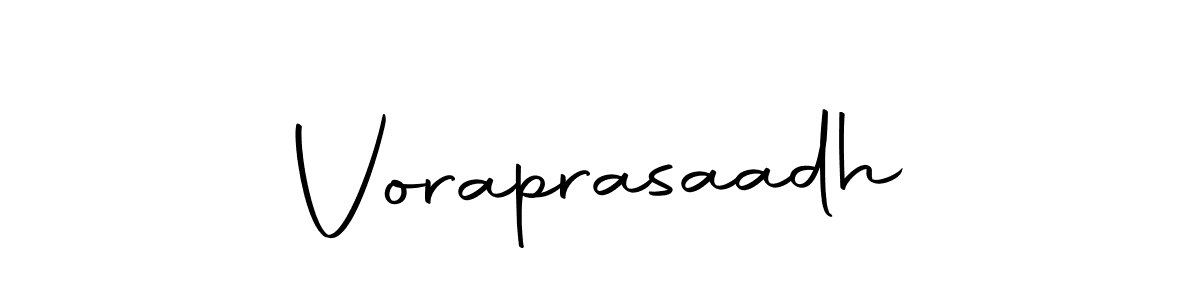 Create a beautiful signature design for name Voraprasaadh. With this signature (Autography-DOLnW) fonts, you can make a handwritten signature for free. Voraprasaadh signature style 10 images and pictures png