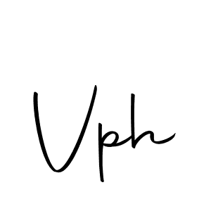 Create a beautiful signature design for name Vph. With this signature (Autography-DOLnW) fonts, you can make a handwritten signature for free. Vph signature style 10 images and pictures png