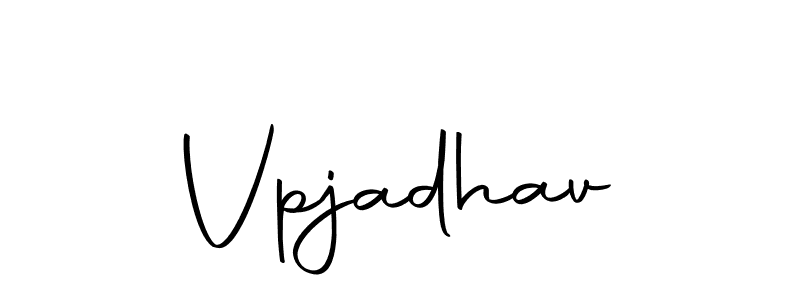 Vpjadhav stylish signature style. Best Handwritten Sign (Autography-DOLnW) for my name. Handwritten Signature Collection Ideas for my name Vpjadhav. Vpjadhav signature style 10 images and pictures png