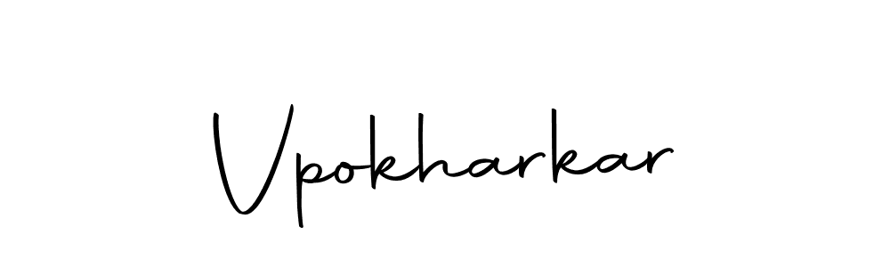 Create a beautiful signature design for name Vpokharkar. With this signature (Autography-DOLnW) fonts, you can make a handwritten signature for free. Vpokharkar signature style 10 images and pictures png
