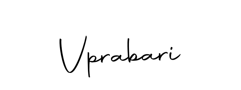 Create a beautiful signature design for name Vprabari. With this signature (Autography-DOLnW) fonts, you can make a handwritten signature for free. Vprabari signature style 10 images and pictures png