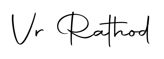 Download transparent PNG signature for name Vr Rathod styled with Autography-DOLnW font. Ready to paste directly into PDF and Word agreements. Vr Rathod signature style 10 images and pictures png