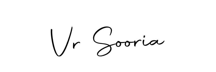 How to make Vr Sooria name signature. Use Autography-DOLnW style for creating short signs online. This is the latest handwritten sign. Vr Sooria signature style 10 images and pictures png