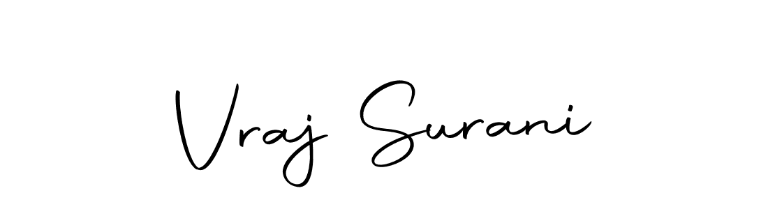 Use a signature maker to create a handwritten signature online. With this signature software, you can design (Autography-DOLnW) your own signature for name Vraj Surani. Vraj Surani signature style 10 images and pictures png